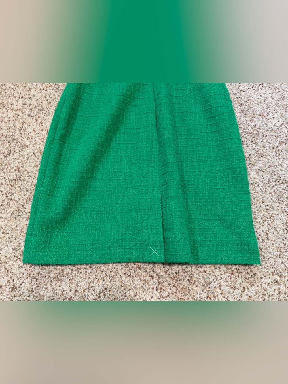 J Crew Tweed Dress Green Black Ric Rac Scallop Trim Sleeveless Size 0P - Picture 6 of 16